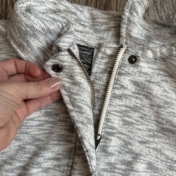 CAbi Womans Jacket Medium The Clock Black Zip Mandarin Collar L Gray Heathered - Picture 4 of 8
